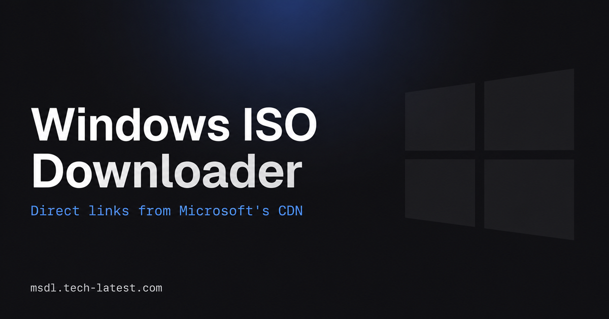 MSDL — Windows ISO Downloader screenshot